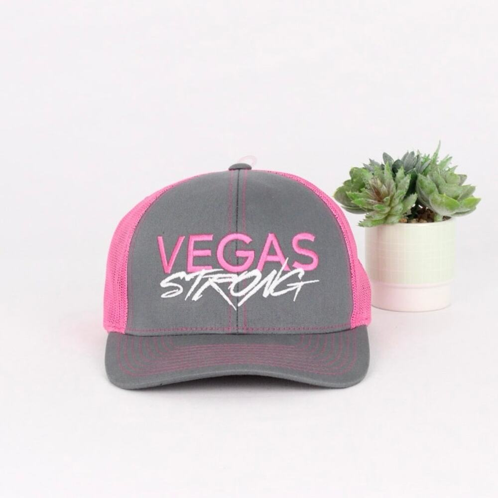 Vegas Strong Pink & Gray Trucker Hat – Pacific Headwear